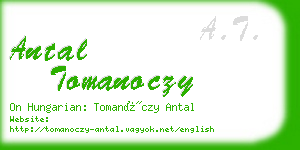 antal tomanoczy business card